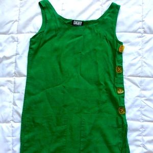 DKNY green dress with buttons size P